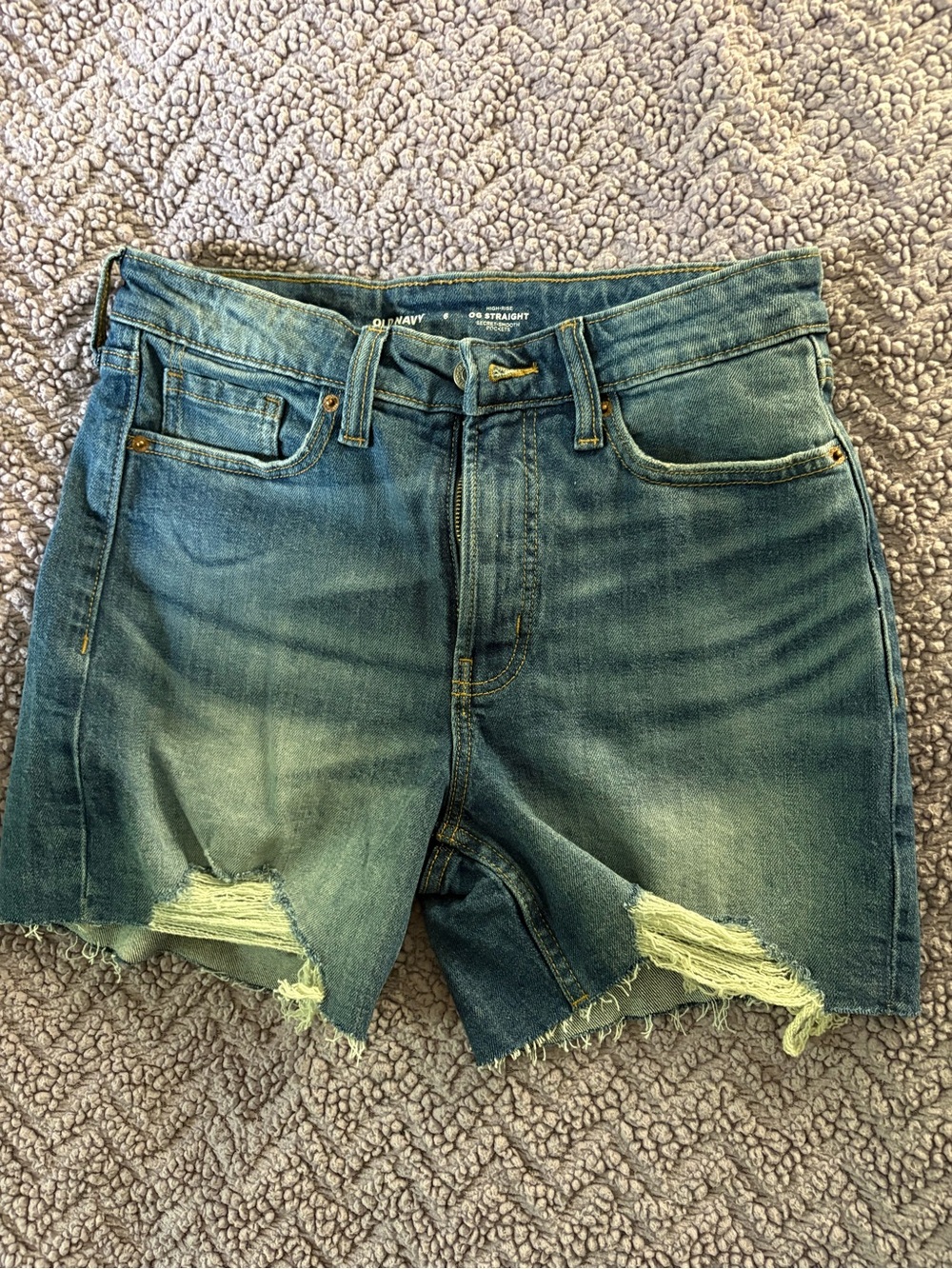 Old Navy Size 6 Blue High-Rise OG Straight Jeans